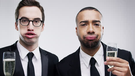 funny face men slow motion wedding photo booth series