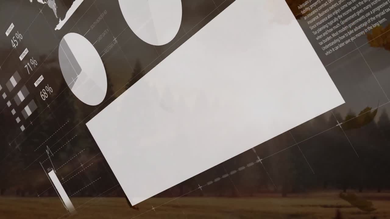 가을 풍경에 대한 데이터와 그래프의 애니메이션