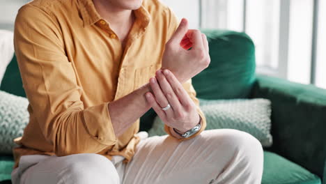man with wrist pain