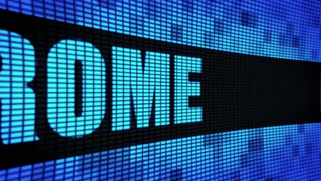 rom and ome on a digital led display