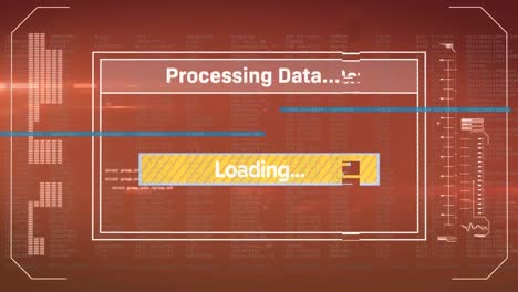 Digital animation of multiple message icons and data processing against blue background