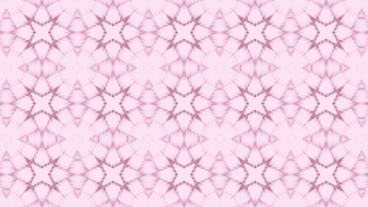 Abstract loop repeating background in gentle pink tones with a smoothly changing pattern of stars.