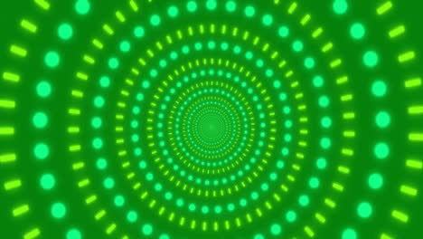 animation of moving shapes on green background