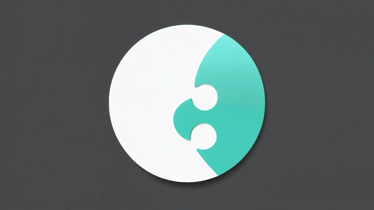 Animated Jigsaw Puzzle Pieces Forming a Circle
