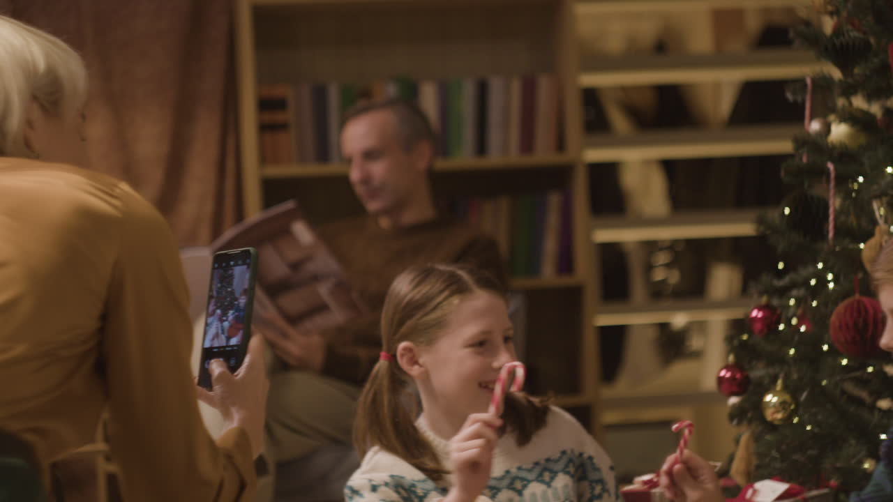 Family Celebrates Christmas Together
