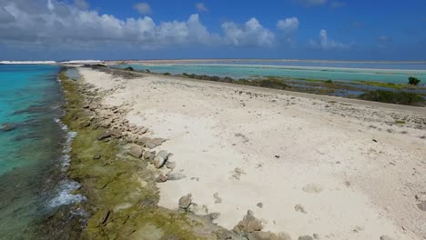 Alter-Amerikanischer-Pickup,-Der-Auf-Der-Straße-Auf-Bonaire-Fährt