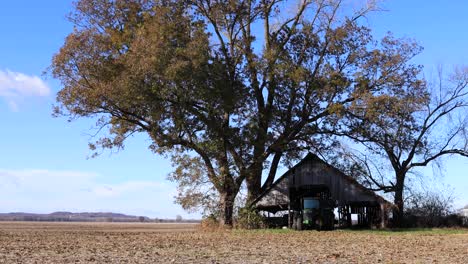 John-Deer-Und-Farm-Mit-Baum