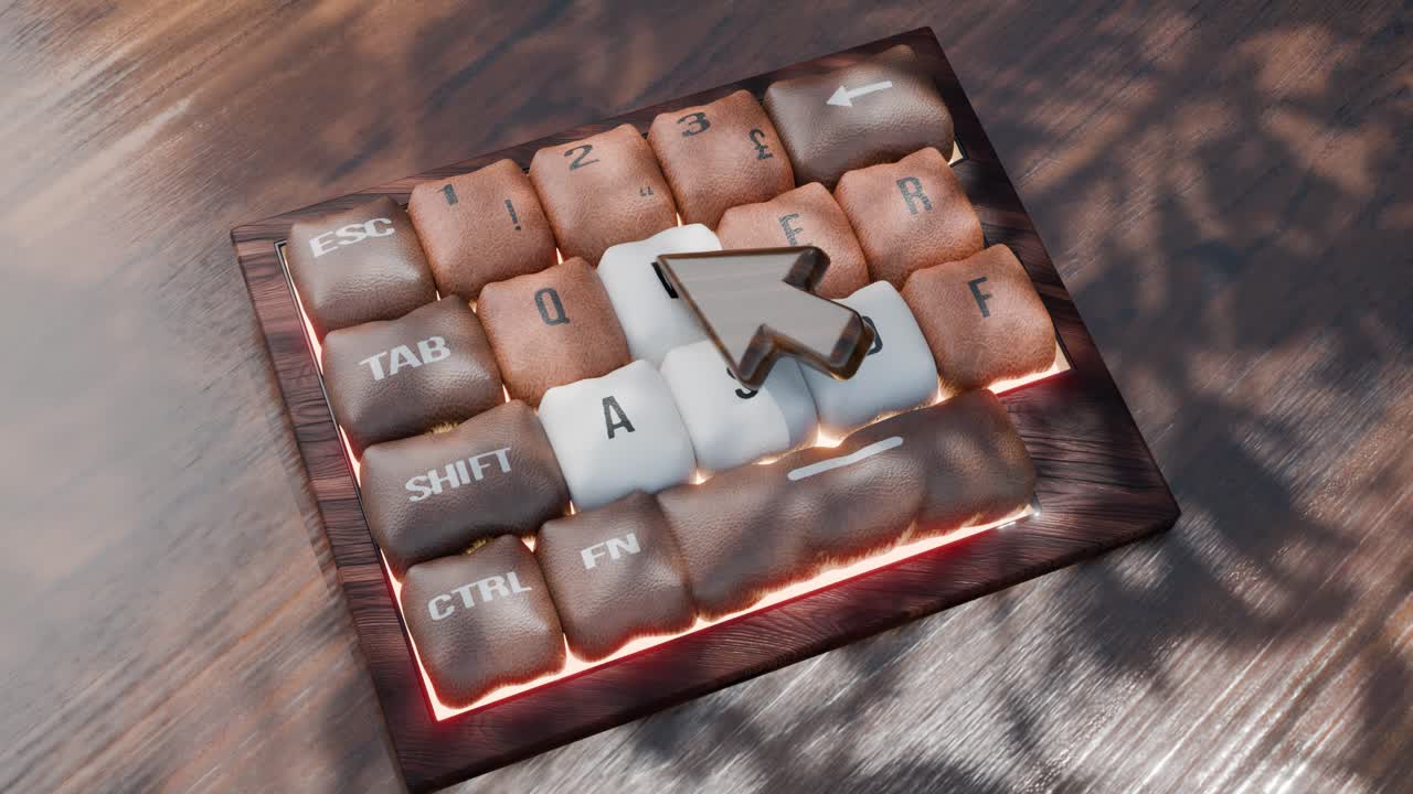 A keyboard with unique keys