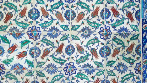 beautiful ottoman turkish iznik tiles with floral pattern