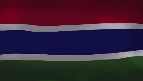 La-Bandera-Ondeante-Nacional-De-Gambia