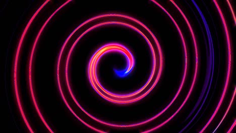 line wave motion, colorful, on a black background