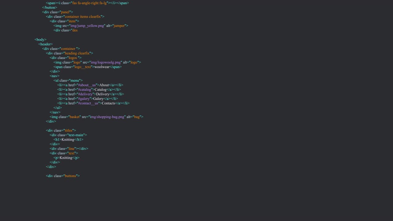 HTML Web Page Code typing animated footage. Programming code abstract technology background for software developer and Computer script concept. template animation for background on the monitor
