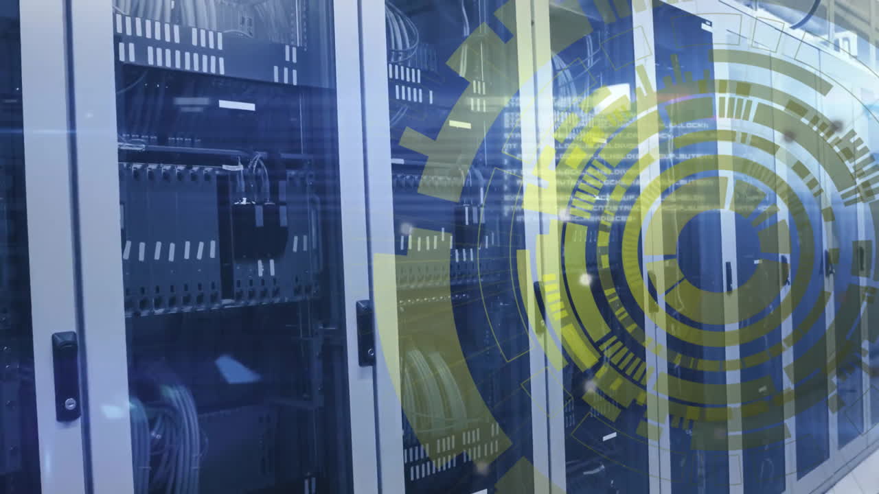 animación del alcance y procesamiento de datos a través de servidores informáticos