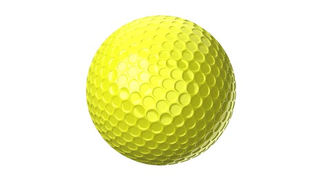 yellow golf ball isolated on white background.
