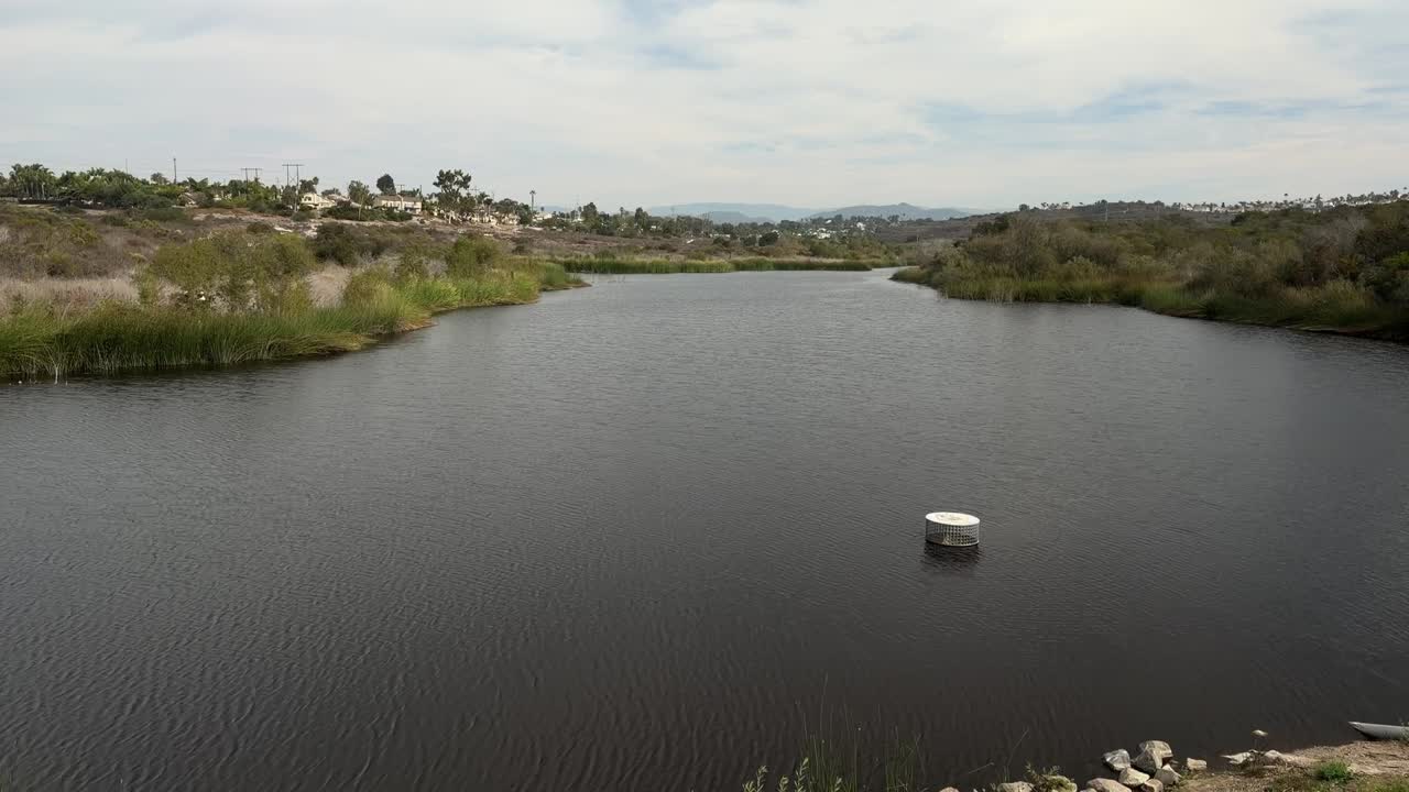 Lake Calavera in Carlsbad on a cloudy day near San Diego Ca. Great hiking trails nearby