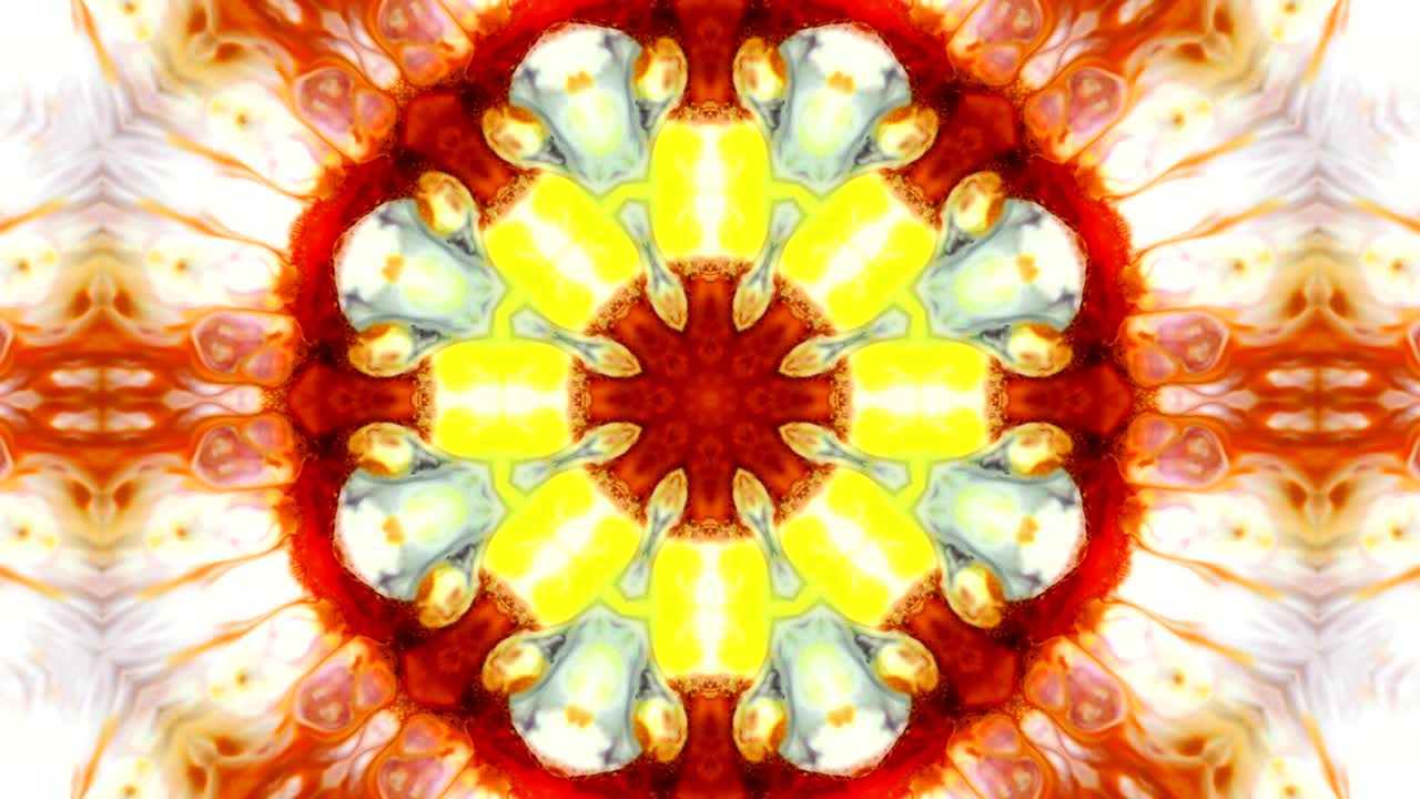 movimiento de caleidoscopio: círculos geométricos y formas de estrellas