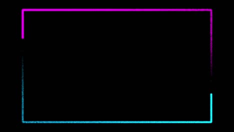 neon border rectangular background in pink and blue - seamless animation loop