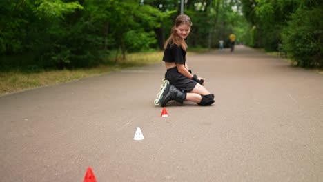 roller skating practice in the park