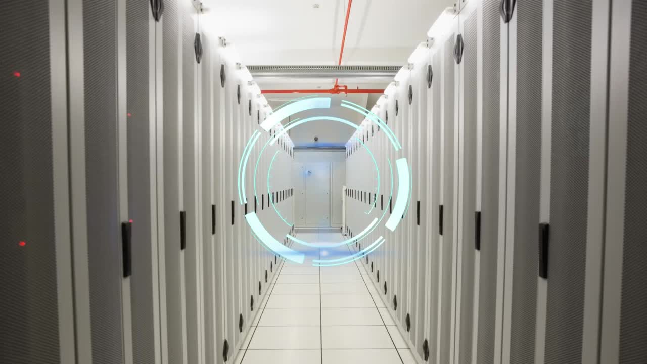 Animation of scope scanning over server room
