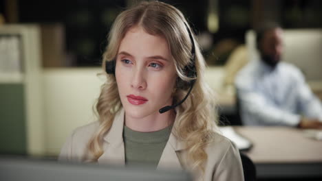 customer service representative with headset
