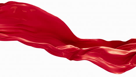 tela roja que fluye, renderización en 3d.