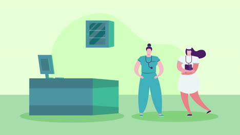 doctors and nurse in a clinic