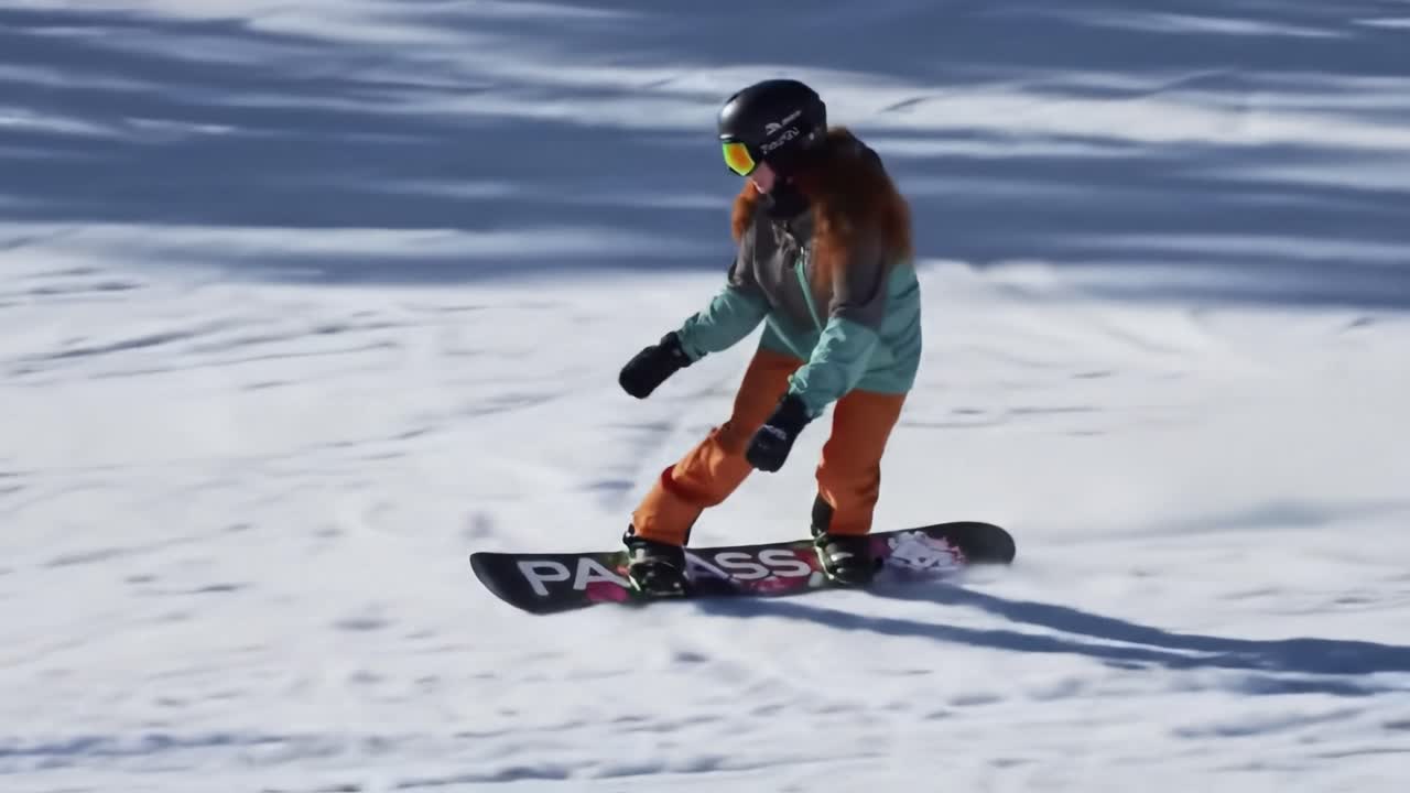 Girl Snowboarding