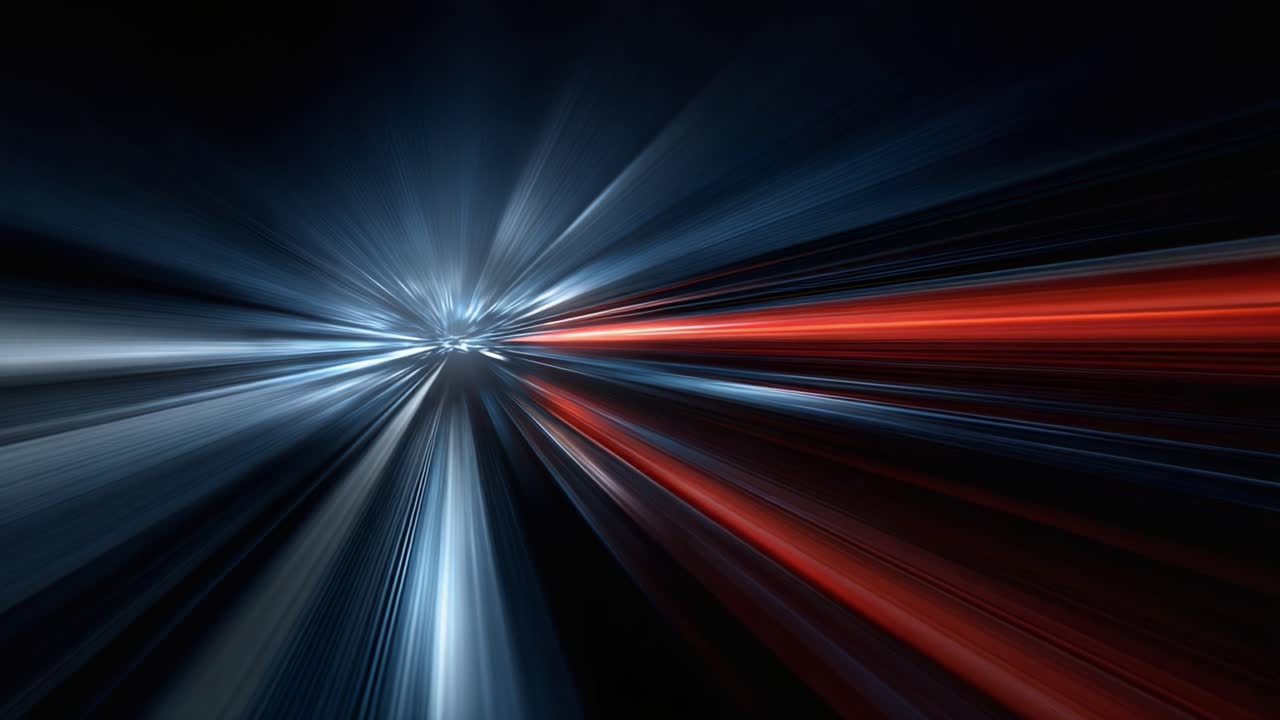Dynamic Motion Capture: A Stunning Visual Representation of Speed and Light in a Mysterious Abstract Environment, Conveying Movement Through Vibrant Colors and Energetic Lines