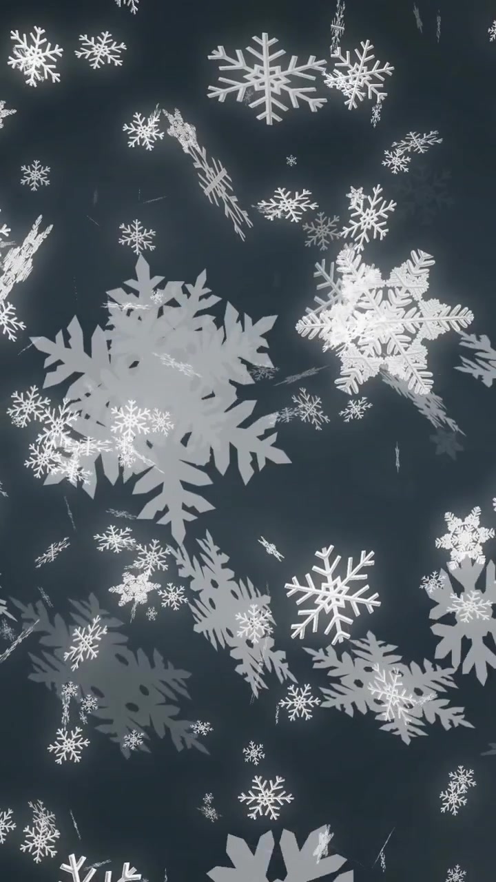 Animation of snow falling over blue background