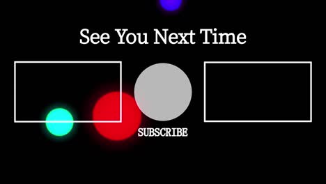 colorful ball sphere end card ending screen motion graphics