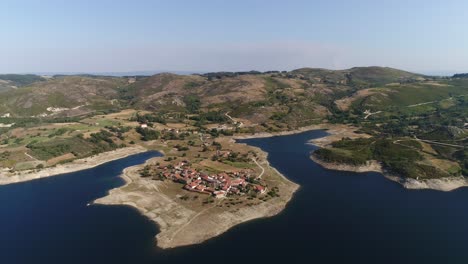 view of the village by the river