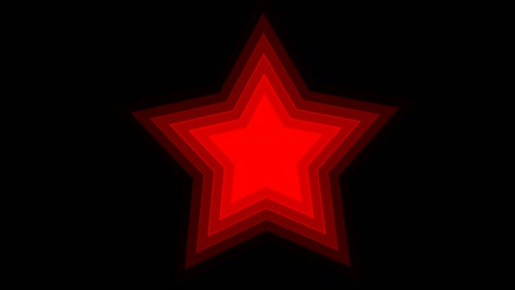 animación digital de una estrella roja sobre un fondo negro.