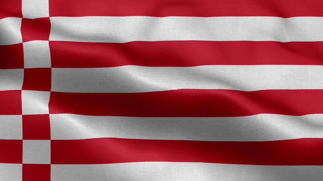 bandera de bremen - banderas estatales de alemania - banderas municipales alemanas - alemania - patrón de onda de la bandera elementos loopables - disparo en cámara lenta bandera - bucle listo bandera de pantalla completa está agitando en cámara lenta. animación 3d realista. resolución 4k.