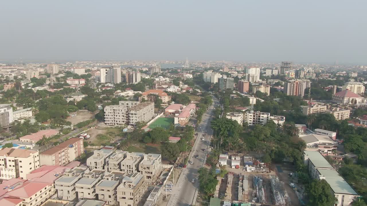 공중 라고스, 나이지리아, 아프리카