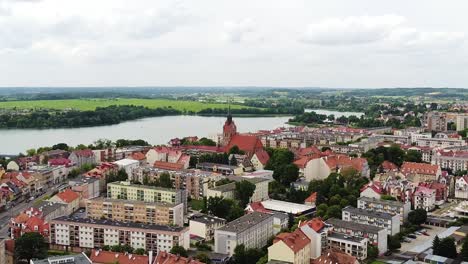 Panoramic-aerial-view-of-Elk-city-on-moody-day