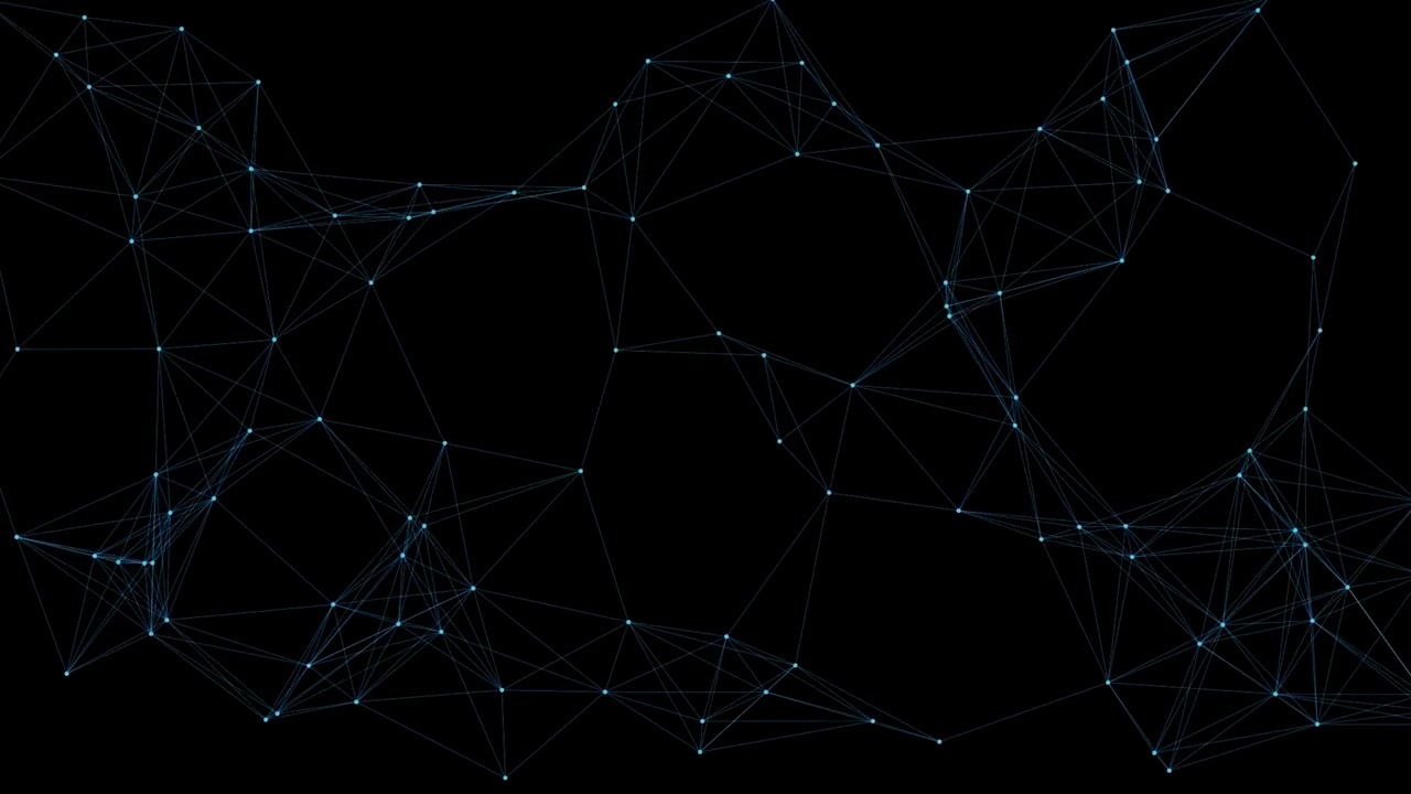 Abstract Digital Network Connection with Glowing Nodes and Lines