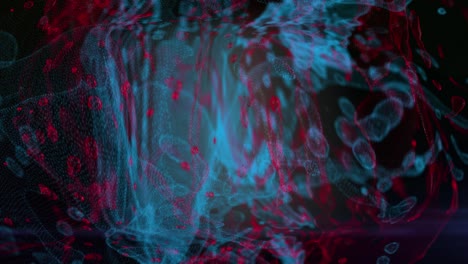 looping digital liquid red and blue