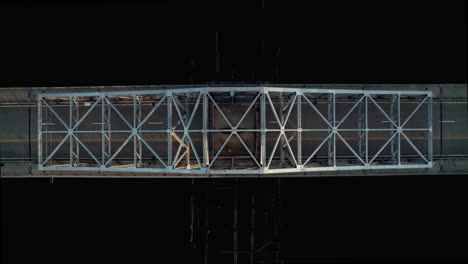 top view over point street bridge over the providence river