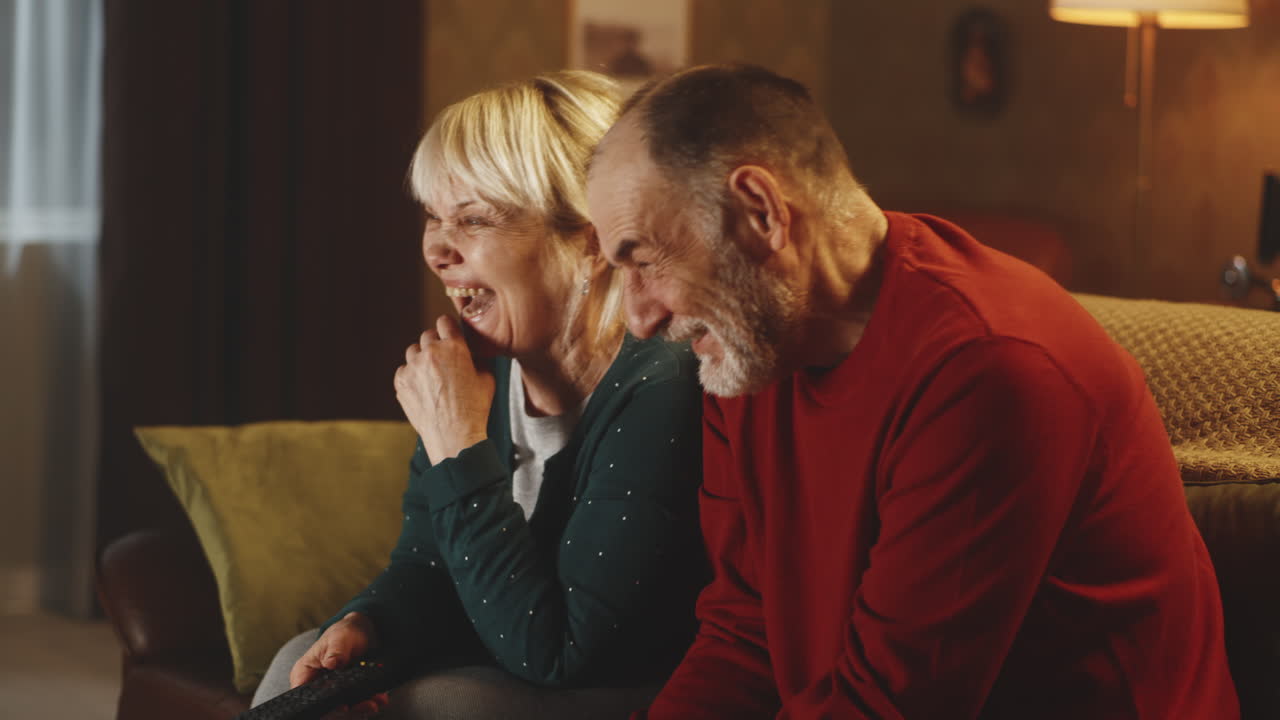 Senior Couple Watching TV