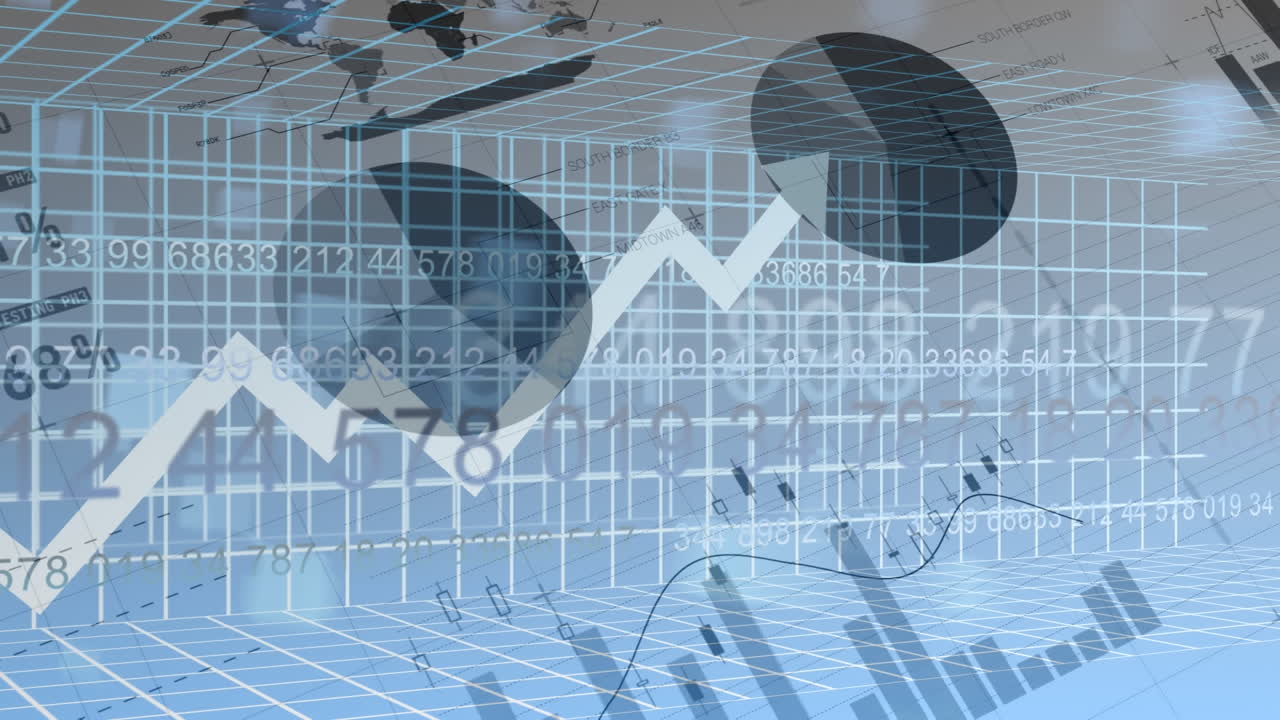 그래프, 화살표 및 통계