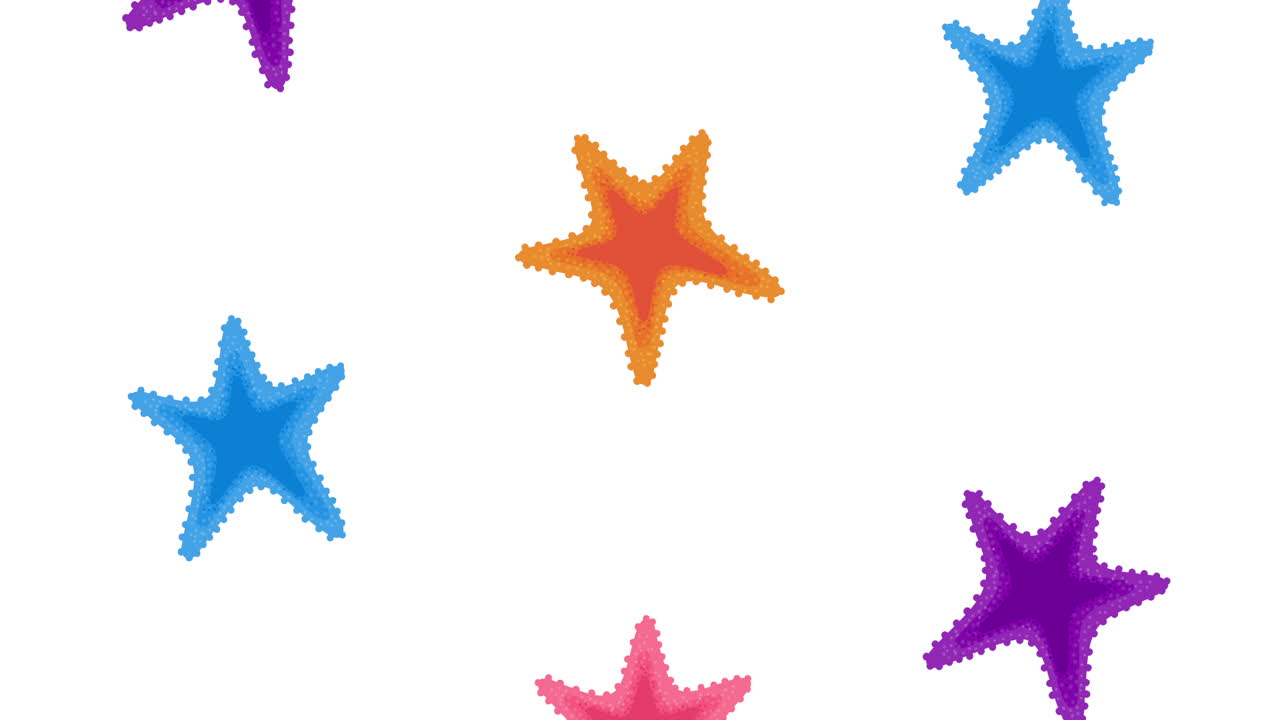 patrón de estrellas de mar de colores