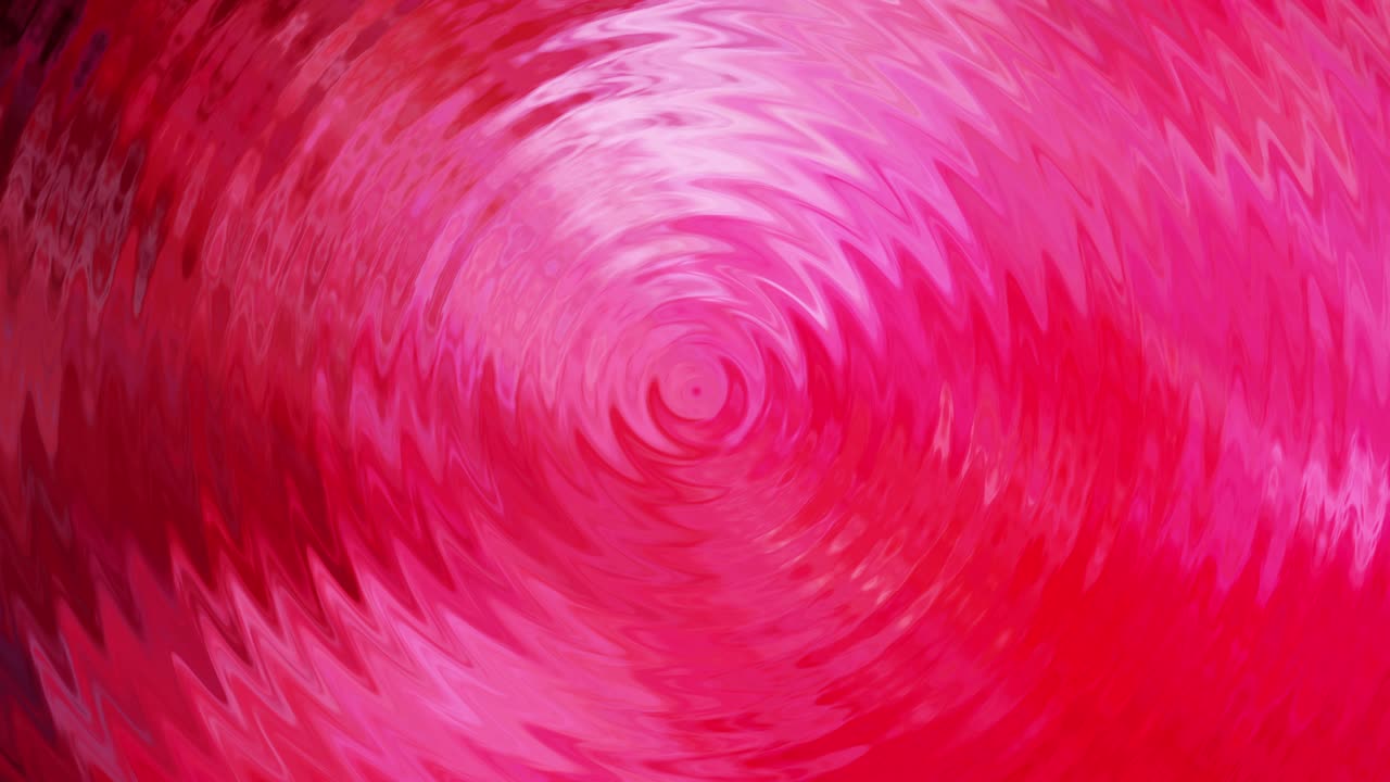 추상적인 센터 파동 원 파동은 핑크, 보라색 환경 반사 빛과 함께 배경에 액체 표면에 니다. 패션, 우아한 배경, 비즈니스 프레젠테이션을위한 4k 3d 원활한 루프.