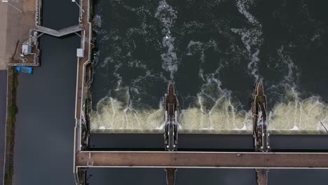 aerial view of a dam