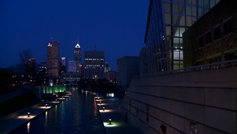 the city of indianapolis indiana at night with the white river foreground 1