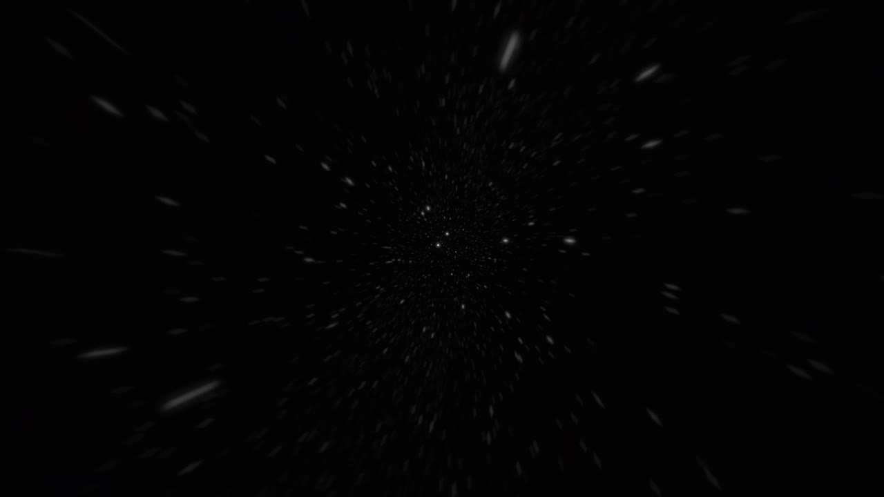 현실적인 별장을 날아다니는 것, 우주 공간, 은하계를 가로질러 속도를 내는 것, 회전하는 관점