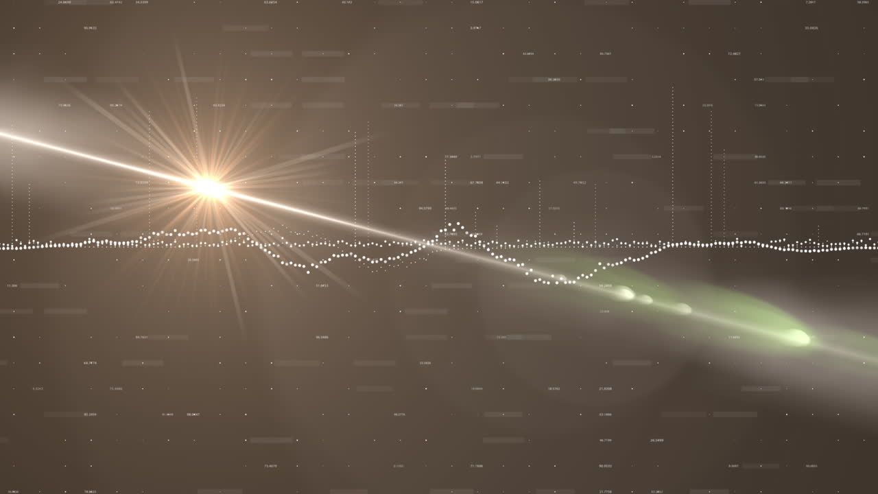 빛의 반점 위에 데이터 처리의 애니메이션