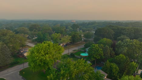 Early-morning-sunrise-over-Norton-Shores-with-smoke-coverage