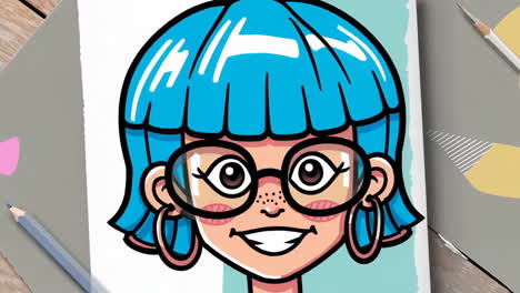 diverse cartoon character portraits