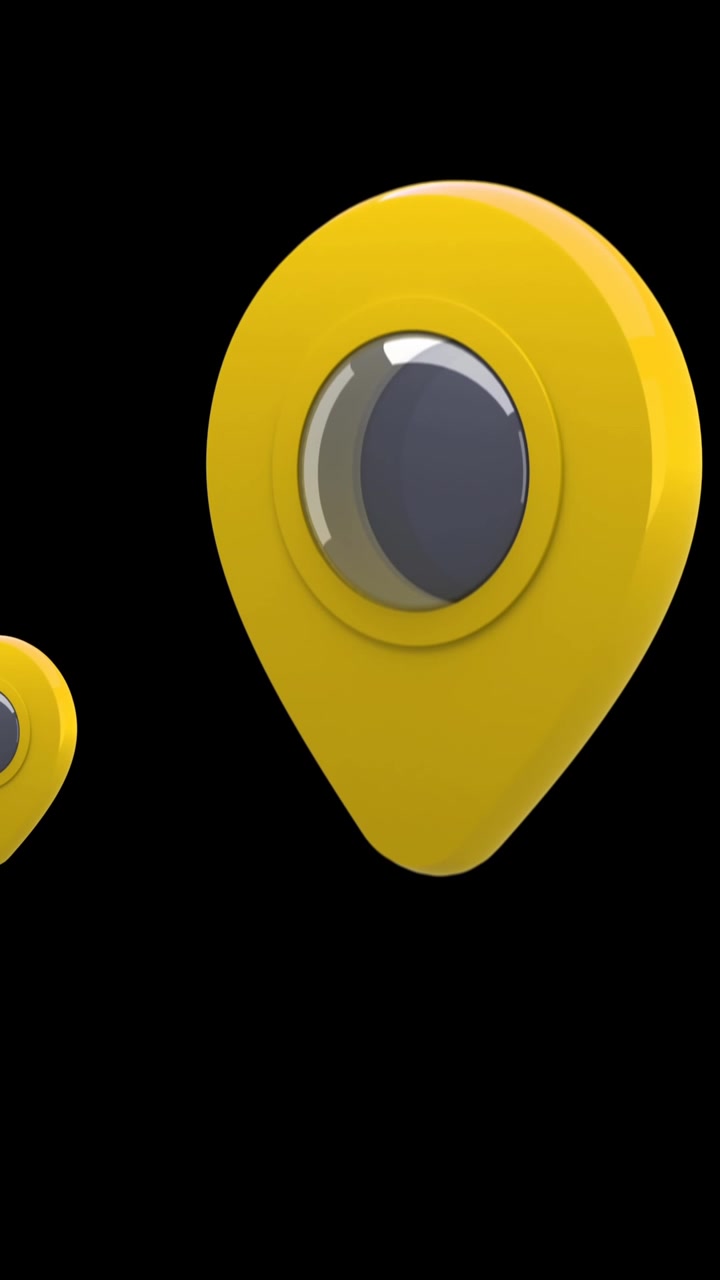 Yellow map pins 4k