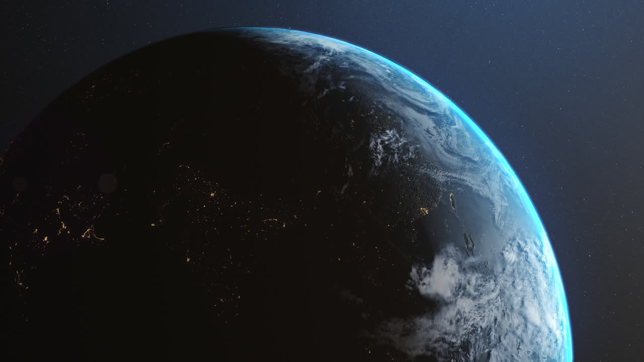 animación de la tierra en el espacio 4k